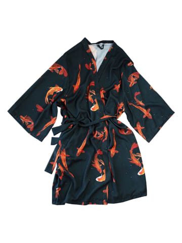Lullalove Kimono "Koi carp" in Schwarz