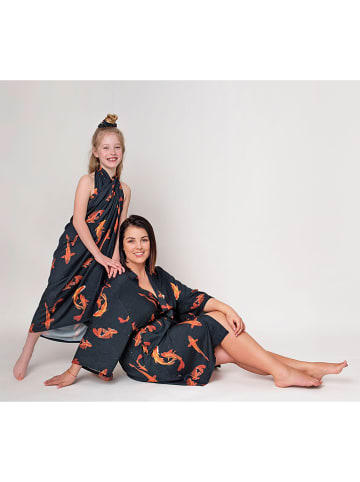 Lullalove Kimono "Koi carp" in Schwarz
