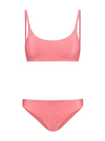 SHIWI Bikini "Lou" w kolorze jasnoróżowym ze wzorem
