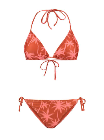 SHIWI Bikini "Liz" w kolorze rdzawobrązowo-różowym ze wzorem