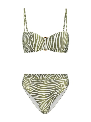 SHIWI Bikini "Zoe" in Grün/ Weiß