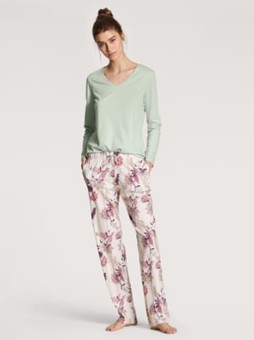 Calida Pyjama-Hose in Weiß/ Rosa