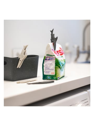 koziol 20-delige set: klemmen "Sharky" beige/antraciet