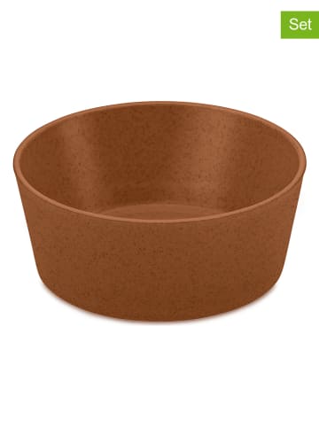 koziol 4er-Set: Schale "Connect Bowl" in Braun - 0,4 l