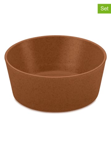 koziol 4er-Set: Schalen "Connect Bowl" in Braun - 0,4 l