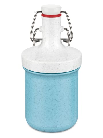 koziol Butelka "Plopp to go mini" w kolorze biało-błękitnym - 200 ml