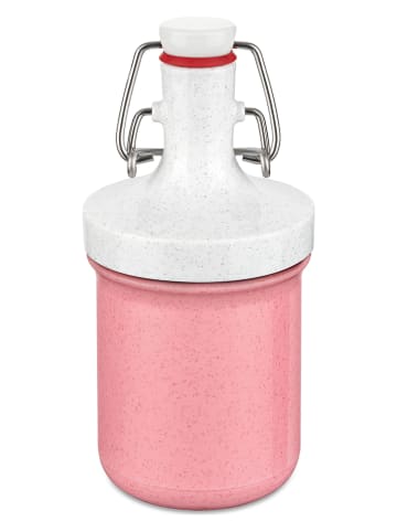 koziol Flasche "Plopp to go mini" in Weiß/ Rosa - 200 ml