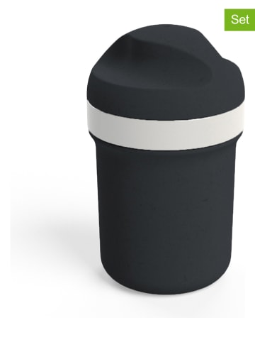 koziol 2er-Set: Isolierbecher "Oase mini" in Schwarz - 200 ml