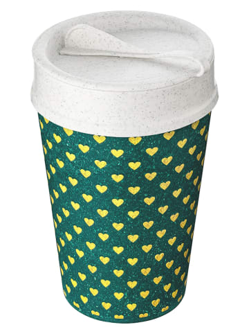 koziol Kubek termiczny "Iso to go" w kolorze zielonym ze wzorem - 400 ml