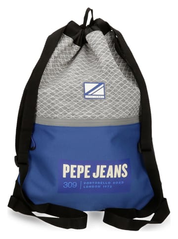 Pepe Jeans Worek sportowy w kolorze niebiesko-szarym - 35 x 46 x 0,5 cm