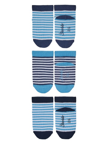 Sterntaler 3-delige set: sokken lichtblauw/donkerblauw