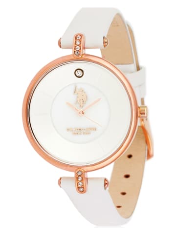 U.S. Polo Assn. Quarzuhr in Creme/ Roségold
