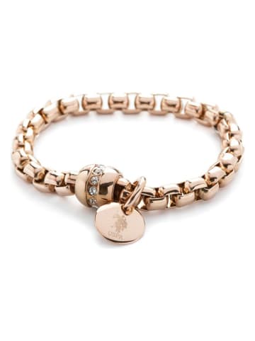 U.S. Polo Assn. Rosévergold. Armband mit Kristallen