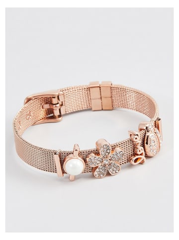 U.S. Polo Assn. Rosévergold. Armband mir Kristallen