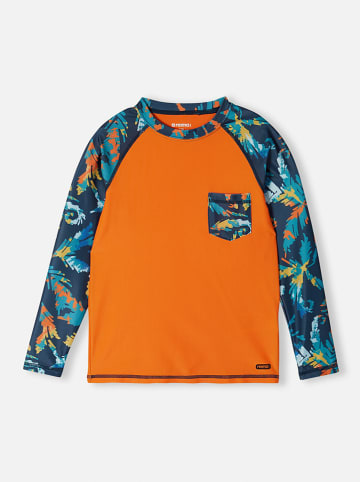Reima Koszulka kąpielowa "Kroolaus" w kolorze pomarańczowym ze wzorem