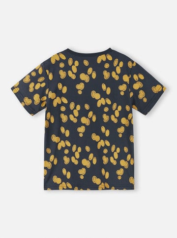 Reima Koszulka "Siemenkota" w kolorze granatowo-żółtym