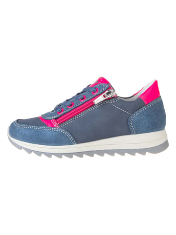 Primigi Skórzane sneakersy w kolorze niebiesko-różowym