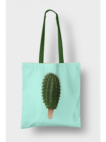 Kate Louise Shopper bag w kolorze turkusowym  - wys. 35 x 45 cm
