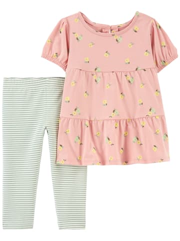 carter's 2-delige outfit groen/lichtroze