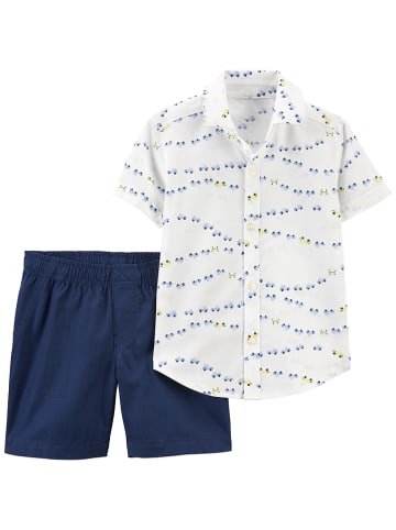 Carter's 2-delige outfit wit/donkerblauw