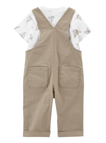 carter's 2-delige outfit beige/wit