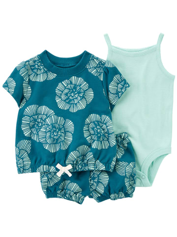 carter's 3-delige outfit turquoise/petrol