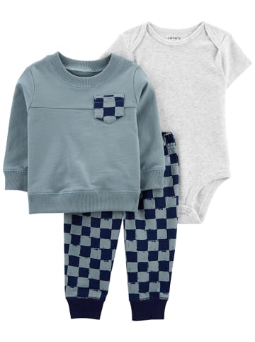 carter's 3tlg. Outfit in Blau/ Dunkelblau/ Grau