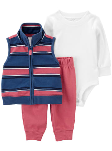 carter's 3-delige outfit wit/rood/donkerblauw