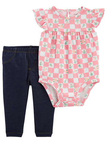 carter's 2-delige outfit lichtroze/donkerblauw