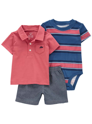 carter's 2tlg. Outfit in Rot/ Dunkelblau