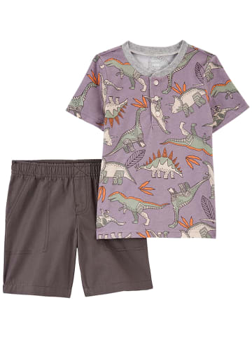 carter's 2-delige outfit paars/bruin