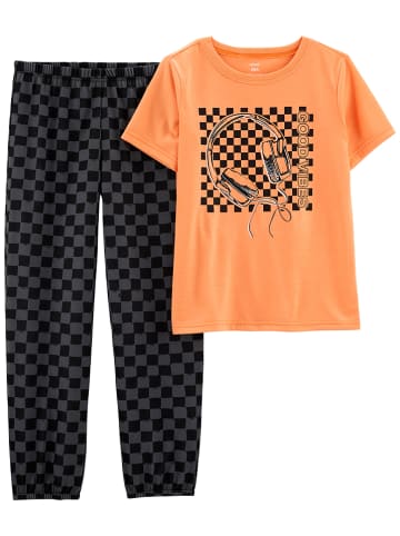 carter's Piżama w kolorze pomarańczowo-czarnym