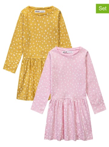 Minoti 2-delige set: jurken roze/geel