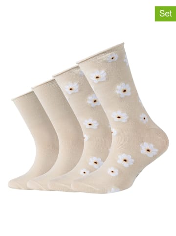 s.Oliver 4er-Set: Socken in Beige