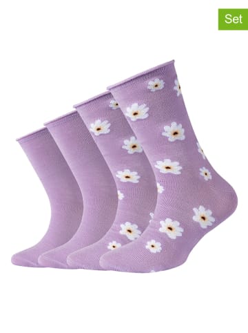 s.Oliver 4-delige set: sokken lila