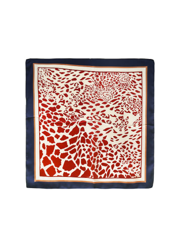 GERARD PASQUIER Tuch in Dunkelblau/ Bordeaux/ Creme - (L)70 x (B)70 cm