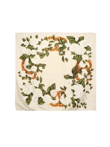GERARD PASQUIER Sjaal crème/groen/lichtbruin - (L)90 x (B)90 cm