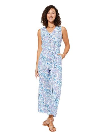 Aller Simplement Jumpsuit wit/lichtblauw