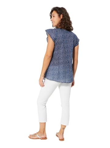 Aller Simplement Blouse donkerblauw/wit