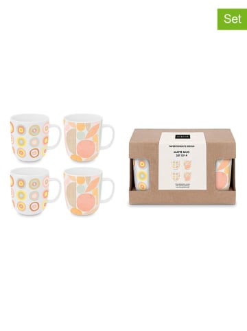 ppd 4-delige set: mokken "Bubbles & Collage" meerkleurig - 400ml