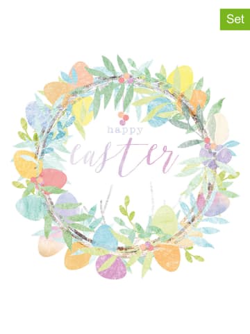 ppd 2-delige set: servetten "Easter Wreath" meerkleurig - 2x 20 stuks