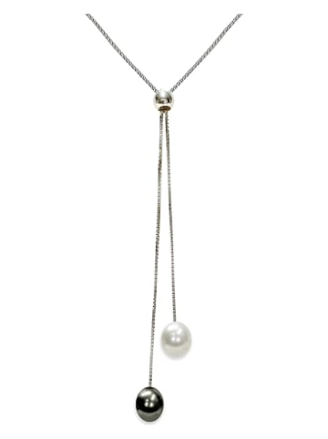 Mayumi Srebrny naszyjnik z perłami - dł. 70 cm