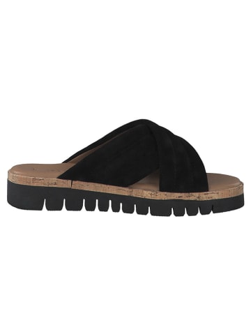 s.Oliver Leren slippers zwart