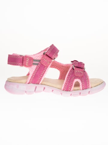 Ciao Skórzane sandały w kolorze różowym