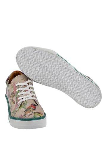Streetfly Sneakersy w kolorze beżowym ze wzorem