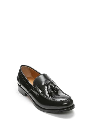 British Passport Leren mocassins zwart
