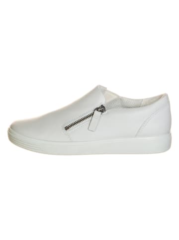 Ecco Skórzane slippersy "Soft Classic" w kolorze białym