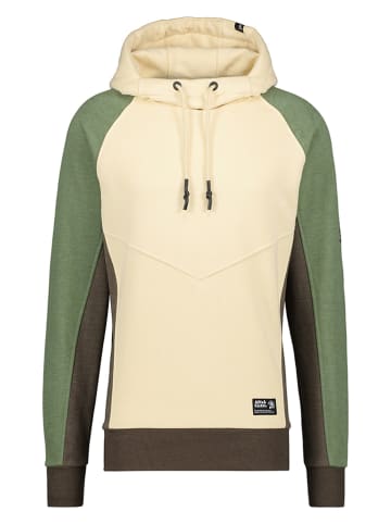 Alife and kickin Hoodie "Miro" in Creme/ Grün
