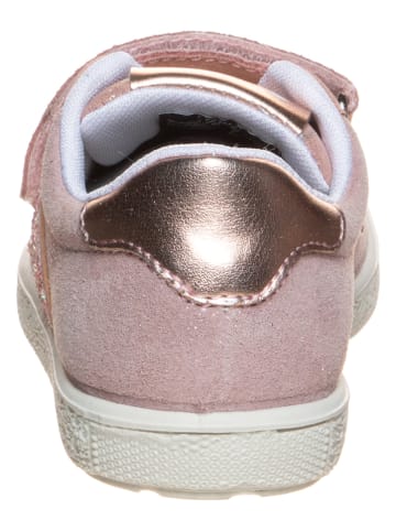 lamino Leren sneakers lichtroze