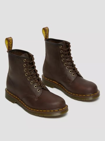 Dr. Martens Skórzane botki w kolorze brązowym